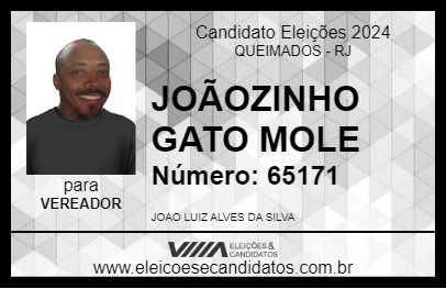 Candidato JOÃOZINHO GATO MOLE 2024 - QUEIMADOS - Eleições