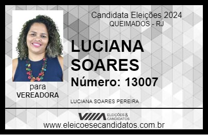 Candidato LUCIANA SOARES 2024 - QUEIMADOS - Eleições