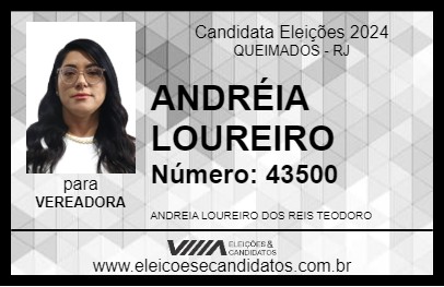 Candidato ANDRÉIA LOUREIRO 2024 - QUEIMADOS - Eleições