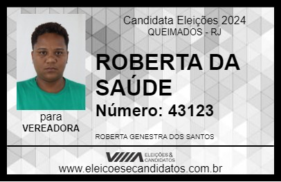 Candidato ROBERTA DA SAÚDE 2024 - QUEIMADOS - Eleições