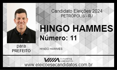 Candidato HINGO HAMMES 2024 - PETRÓPOLIS - Eleições