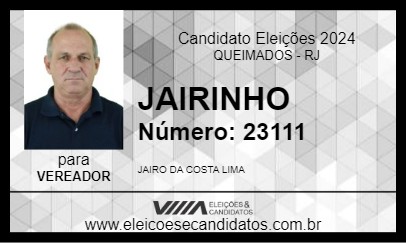 Candidato JAIRINHO 2024 - QUEIMADOS - Eleições