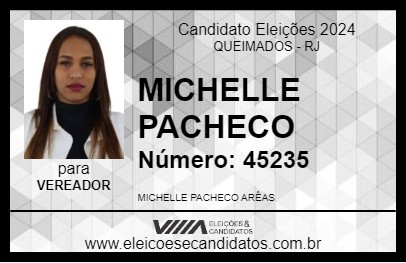 Candidato MICHELLE PACHECO 2024 - QUEIMADOS - Eleições