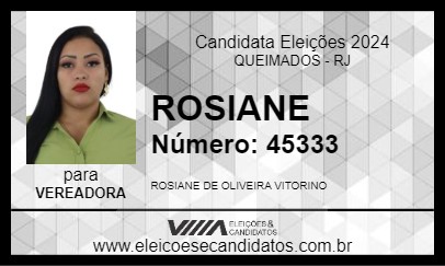 Candidato ROSIANE 2024 - QUEIMADOS - Eleições