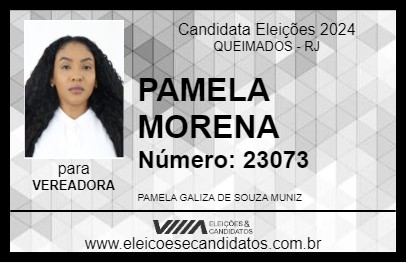 Candidato PAMELA MORENA 2024 - QUEIMADOS - Eleições