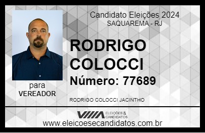 Candidato RODRIGO COLOCCI 2024 - SAQUAREMA - Eleições