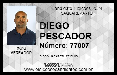 Candidato DIEGO PESCADOR 2024 - SAQUAREMA - Eleições