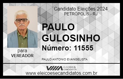 Candidato PAULO GULOSINHO 2024 - PETRÓPOLIS - Eleições