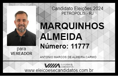 Candidato MARQUINHOS ALMEIDA 2024 - PETRÓPOLIS - Eleições