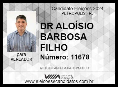 Candidato DR ALOISIO BARBOSA FILHO 2024 - PETRÓPOLIS - Eleições