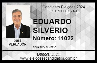 Candidato EDUARDO SILVÉRIO 2024 - PETRÓPOLIS - Eleições