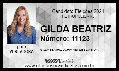 Candidato GILDA BEATRIZ 2024 - PETRÓPOLIS - Eleições