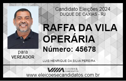 Candidato RAFFA 2024 - DUQUE DE CAXIAS - Eleições