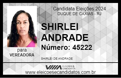 Candidato SHIRLEI ANDRADE 2024 - DUQUE DE CAXIAS - Eleições