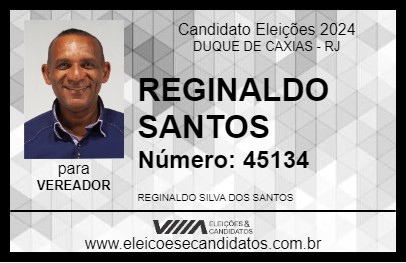 Candidato REGINALDO SANTOS 2024 - DUQUE DE CAXIAS - Eleições