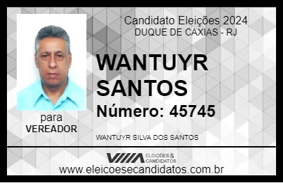 Candidato WANTUYR SANTOS 2024 - DUQUE DE CAXIAS - Eleições