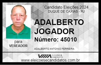 Candidato ADALBERTO JOGADOR 2024 - DUQUE DE CAXIAS - Eleições