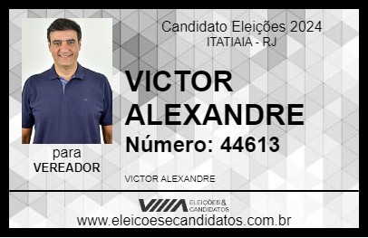 Candidato VICTOR ALEXANDRE 2024 - ITATIAIA - Eleições