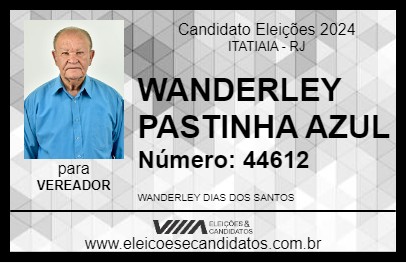 Candidato WANDERLEY PASTINHA AZUL 2024 - ITATIAIA - Eleições