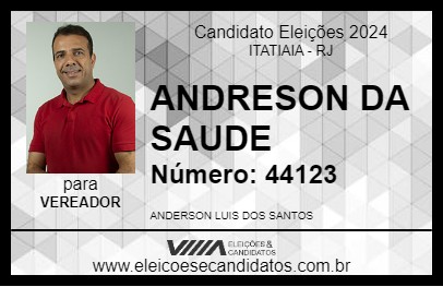 Candidato ANDERSON DA SAUDE 2024 - ITATIAIA - Eleições