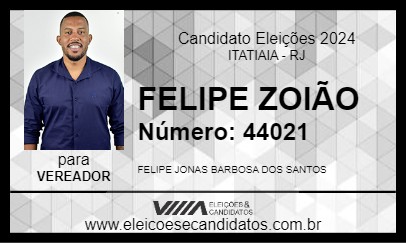 Candidato FELIPE ZOIÃO 2024 - ITATIAIA - Eleições