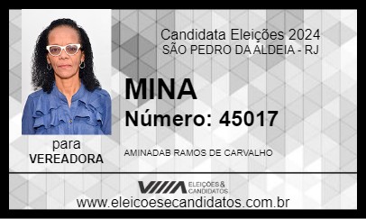 Candidato MINA 2024 - SÃO PEDRO DA ALDEIA - Eleições