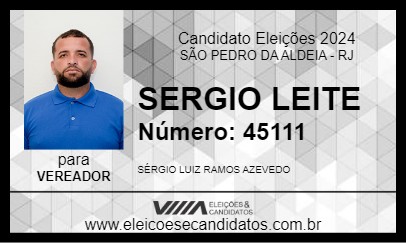 Candidato SERGIO LEITE 2024 - SÃO PEDRO DA ALDEIA - Eleições