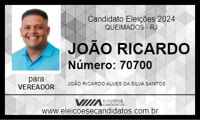 Candidato JOÃO RICARDO 2024 - QUEIMADOS - Eleições