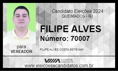 Candidato FILIPE ALVES 2024 - QUEIMADOS - Eleições