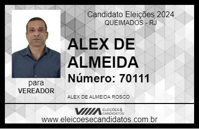 Candidato ALEX DE ALMEIDA 2024 - QUEIMADOS - Eleições