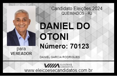 Candidato DANIEL DO OTONI 2024 - QUEIMADOS - Eleições