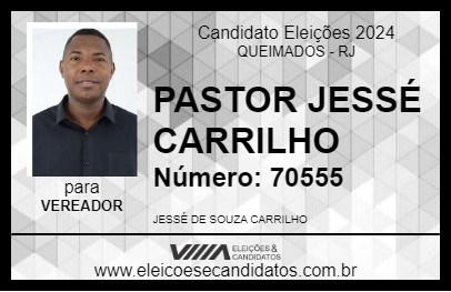 Candidato PASTOR JESSÉ CARRILHO 2024 - QUEIMADOS - Eleições