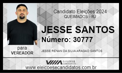 Candidato JESSE SANTOS 2024 - QUEIMADOS - Eleições