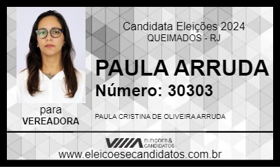 Candidato PAULA ARRUDA 2024 - QUEIMADOS - Eleições