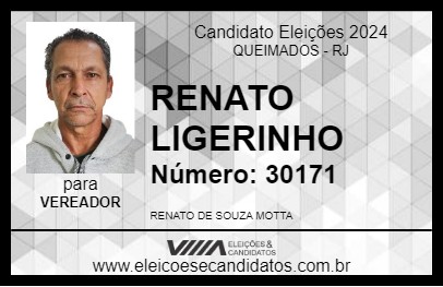 Candidato RENATO LIGERINHO 2024 - QUEIMADOS - Eleições