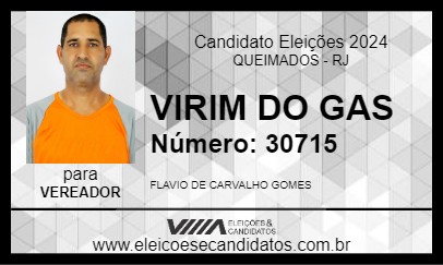 Candidato VIRIM DO GAS 2024 - QUEIMADOS - Eleições