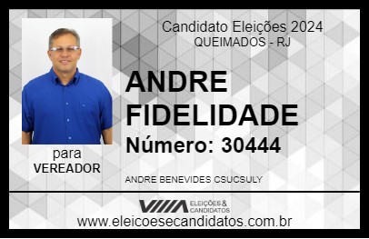 Candidato ANDRE FIDELIDADE 2024 - QUEIMADOS - Eleições