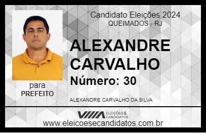 Candidato ALEXANDRE CARVALHO 2024 - QUEIMADOS - Eleições