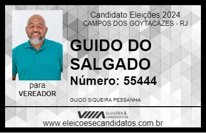 Candidato GUIDO DO SALGADO 2024 - CAMPOS DOS GOYTACAZES - Eleições