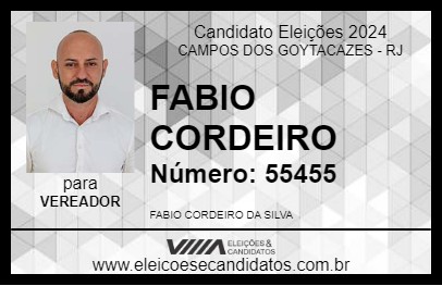 Candidato FABIO CORDEIRO 2024 - CAMPOS DOS GOYTACAZES - Eleições