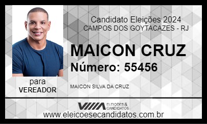 Candidato MAICON CRUZ 2024 - CAMPOS DOS GOYTACAZES - Eleições