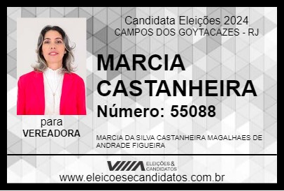 Candidato MARCIA CASTANHEIRA 2024 - CAMPOS DOS GOYTACAZES - Eleições