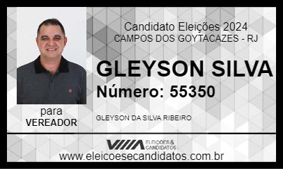 Candidato GLEYSON SILVA 2024 - CAMPOS DOS GOYTACAZES - Eleições