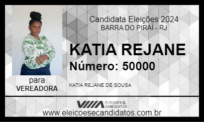 Candidato KATIA REJANE 2024 - BARRA DO PIRAÍ - Eleições