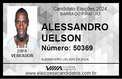 Candidato ALESSANDRO UELSON 2024 - BARRA DO PIRAÍ - Eleições