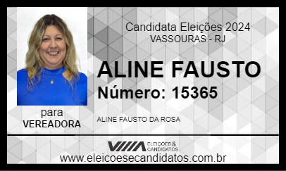 Candidato ALINE FAUSTO 2024 - VASSOURAS - Eleições