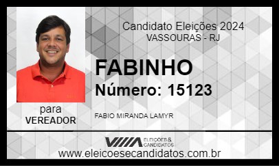 Candidato FABINHO 2024 - VASSOURAS - Eleições