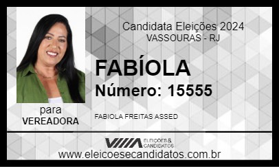 Candidato FABÍOLA 2024 - VASSOURAS - Eleições