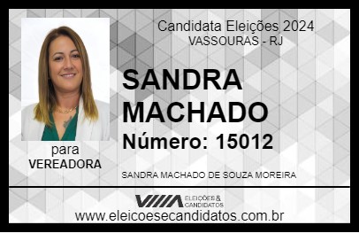 Candidato SANDRA MACHADO 2024 - VASSOURAS - Eleições