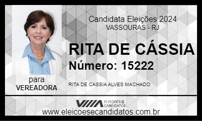 Candidato RITA DE CÁSSIA 2024 - VASSOURAS - Eleições